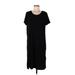 Jessica Simpson Casual Dress - Shift: Black Solid Dresses - Women's Size Large