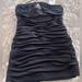 Zara Dresses | Black Ruched Dress, | Color: Black | Size: Xl