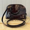 Louis Vuitton Bags | Authentic Louis Vuitton Alma Vernis Bb Handbag With Strap. Patent Leather Pomme | Color: Purple/Red | Size: Os