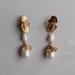 Zara Jewelry | Goldtone Flower Faux Pearl Drop Earrings Statement Clip-On Zara Mango | Color: Gold/White | Size: Os