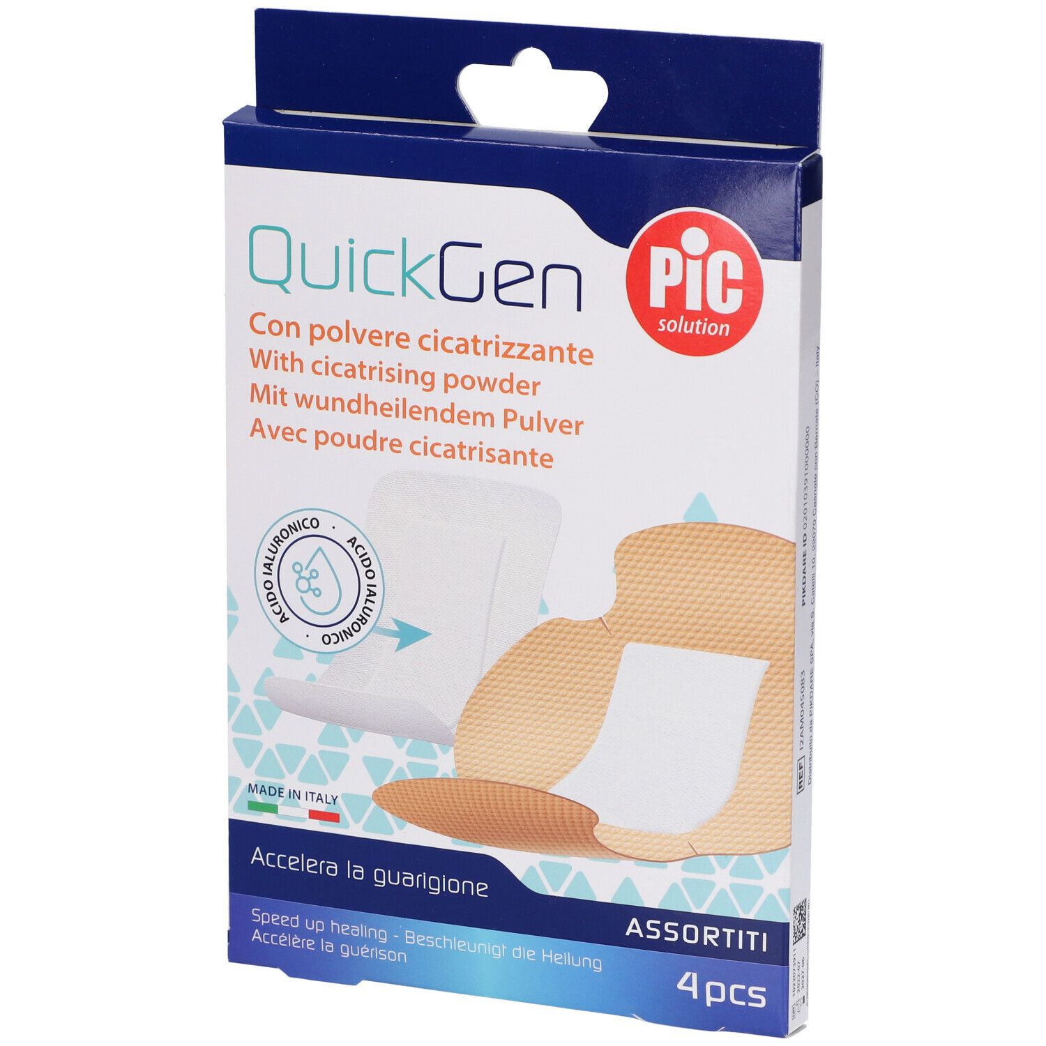 Cerotto Pic QuickGen Con polvere cicatrizante 4 pz