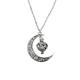 HAODUOO Night for Women Glowing Half Necklace Halloween Moon Half Black Moon Black Necklaces Dainty Necklace for Necklaces