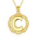 TANGPOET Real 18k Gold Plated Initial C Necklace for Women Girls Sterling Silver 26 Letter C Pendant Mothers Day Birthday Christmas Alphabet Monogram Jewellery Gifts