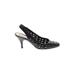 Antonio Melani Heels: Pumps Stiletto Boho Chic Black Solid Shoes - Women's Size 6 - Pointed Toe