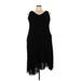 Dana Kay Casual Dress - Midi: Black Dresses - Women's Size 22