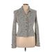 St. John Collection Blazer Jacket: Short Gray Jackets & Outerwear - Women's Size 14