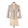 White House Black Market Jacket: Short Tan Print Jackets & Outerwear - Women's Size 0