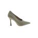 Sam Edelman Heels: Pumps Stilleto Cocktail Green Solid Shoes - Women's Size 8 1/2 - Pointed Toe