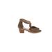 Joyfolie Sandals: Slip-on Stacked Heel Bohemian Tan Solid Shoes - Kids Girl's Size 1