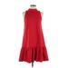 Maeve by Anthropologie Casual Dress - Mini Mock Sleeveless: Red Solid Dresses - Women's Size Small