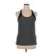 Under Armour Active Tank Top: Gray Color Block Activewear - Women's Size X-Large