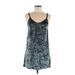 Topshop Casual Dress - Shift Plunge Sleeveless: Teal Dresses - New - Women's Size 6