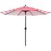 9' Patio Umbrella Outdoor Table Umbrella (Red and White)