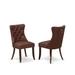 East West Furniture Dining Table Set Includes a Rectangle Kitchen Table and Parson Chairs, Mahogany (Pieces Options)