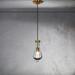 CraftHome Single 5.13" Wide Cord Hung Farmhouse Antique Gold Glass Pendant Rustic Kitchen Hanging Lamp With Clear Teardrop Shade