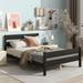 Full Size Pine Bed - White, Gray, Black, Headboard, Footboard, Space-Saving Storage, Minimalistic Design