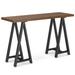 Sawhorse Modern Industrial 50 Inch Wide Real SOLID WALNUT WOOD Console Sofa Table, For the Living Room, Entryway and Bedroom