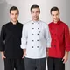 New Autumn Winter Food Service Kitchen Chef Jackets Uniform Long Sleeve Hotel Cook Workwear Clothes