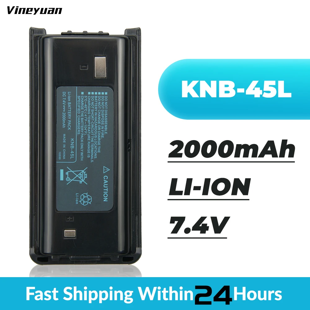 KNB-45L 2000mAh Li-Ion Akku für Kenwood NX-340 TK-2200 TK-2207 TK-3207 TK-2312 TK-3202 TK-3312 Radio -- KNB-45L, KNB-45Li Image