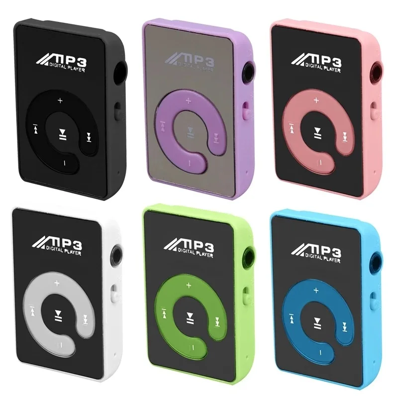 Mini scheda clip Mp3 portatile Lettore musicale MP3 Clip per scheda specchio Riproduzione multimediale musicale digitale di alta qualità Supporto per scheda SD TF