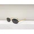 Mode Damen Sonnenbrille ovale Sonnenbrille Titan legierung Marken designer uv400