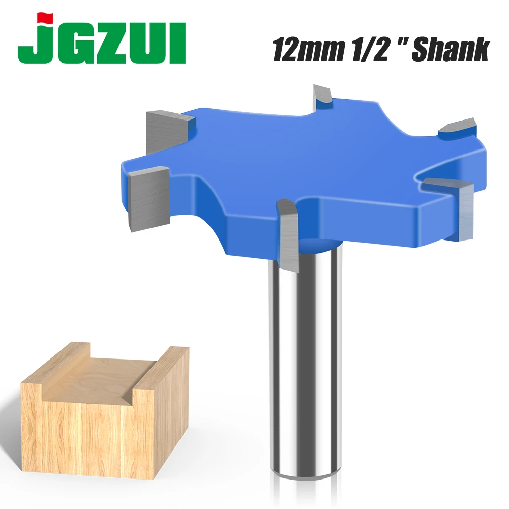 12mm 1/2in Schaft T Typ Schlitzen Bit Wolfram Hartmetall Schlitzen Cutter T Slot Fräsen Router Bit Holzbearbeitung werkzeug Image