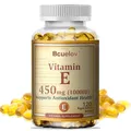 Organic Vitamin E 450 Mg for Immune Function Healthy Skin Hair and Overall Mobility Antioxidant