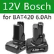 12V Bosch 6.0Ah Li-ion BAT420 Replacement Battery for Bosch BAT411 BAT412 BAT413 BAT414 10.8V