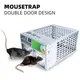 Humane Smart Double Door Rat Trap Steel No Kill Live Catch with Air Holes Mice Trap Effective