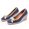 Frühling Sommer High Heels Frauen Party Schuhe Elegante Damen Keile Schuhe Mode Frau Pumpen Keilabsatz 8 cm Große Größe 42 a4155