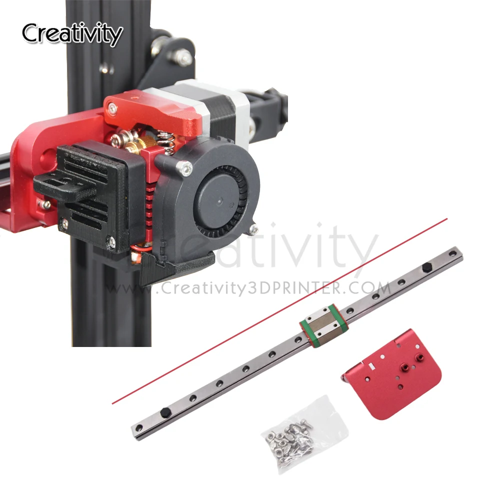 Linear Rail Slide Kit + MK8 Extruder Direct Drive Upgrade Feed Ersatz Kit für Ender-3Pro CR10s 3D-Druckerrahmen Image