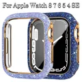 Coque en diamant pour Apple Watch coque de protection en cristal Bling coque de pare-chocs pour