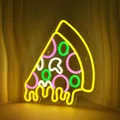 Pizza Neon Signs for Wall Decor Yellow LED Light Sign for Kids Room Light Up Sign for Restaurant