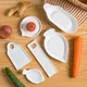 KITCHEN 3 in 1 Ceramic Ginger Grater Tool Spoon Rest Herb Stripper Garlic Grinding Grater Zester for