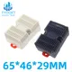 1pcs ABS Rail Electrical Junction Box 4-07: 65x46x29MM 35-Rail Mounting Instrument Housing Chassis