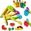 Play Dough Model Tool Toys Creative 3D Plasticine Tools Playdough Set Clay Cutters Moulds Deluxe Set