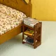 1:12 Dollhouse Miniature Bedside Stand Storage Rack Nightstand Furniture Bedroom Model Decor Toy