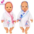 43 cm Baby puppen kleidung Set rosa Einhorn kleid für 17 Zoll Puppen outfit