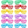 6/12pcs Shutter Shades occhiali Shutter occhiali da sole Neon Color Shutter Eyewears for 80s 90s