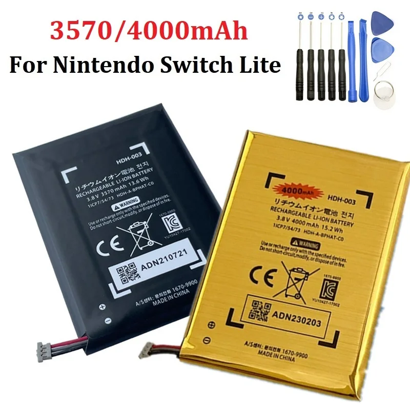 1 Stücke 3570/4000 mah HDH-003 HDH 003 Li-Ion akku mit werkzeugen Für Nintendo Switch Lite HDH-001 HDH-003 HDH-A-BPHAT-C0 1/CP7/54/73 Image