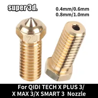 Messing düse für Qidi Tech x plus 3/x max 3/x smart 3 Düse 0.4/0.6/0.8/1 0mm 3D-Druckerzubehördüse
