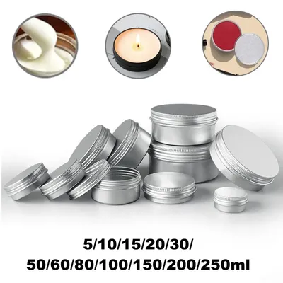 5ml-250ml kosmetische Aluminium dosen Gesicht Creme Aluminium boxen Silber Dosen Dosen Schraub