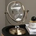 1 Hour Hourglass Globe Timer Brass Sand Clock Vintage Sandglass Time Desktop Decor Luxury Living