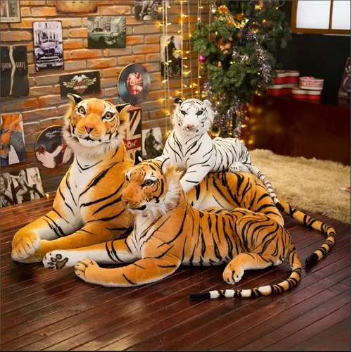 23-25cm echtes Plüsch tiger puppe Kinderspiel zeug süßes Stofftier spielzeug präsentiert hochwertige