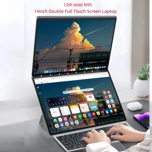 "Dual-Screen-Laptop Intel N95 Prozessor 14 ""14"" Touch-Gaming-Laptop DDR4 32GB 1TB 2TB SSD-Notebook"