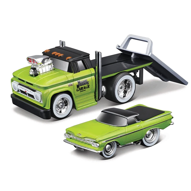 Maisto 1:64 1966 chevrolet c60 flasbed 1959 cherolet el amerikanisches klassisches muscle car druckguss modells ammlung geschenk geschenk geschenk Image