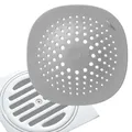 Bouchon de douche carré en silicone avec ventouse couvercle de vidange de cheveux filtre de douche