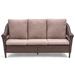 Buenhomino Outdoor Furniture 3-Seater Rattan Sofa Patio Wicker Sofa Couch Furniture Set w/ Washable Cushions Wicker/Rattan/Olefin Fabric Included | Wayfair