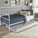 Farm on table Twin Steel Daybed w/ Trundle Metal in White | 43.3 H x 41.1 W x 77.48 D in | Wayfair FA24XIN0314-W42738221