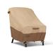 Classic Accessories Veranda Best High Back Breathable Patio Chair Cover w/ 5 Year Warranty in Black/Brown | 35 H x 26 W x 33 D in | Wayfair